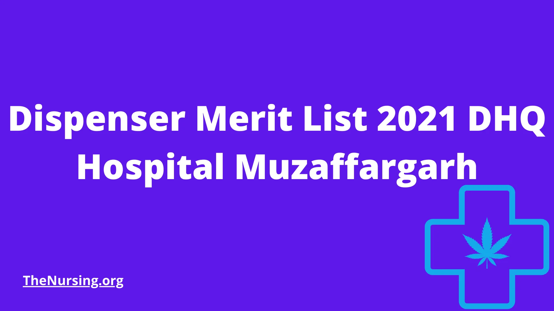 Dispenser Merit List 2021 DHQ Hospital Muzaffargarh.webp